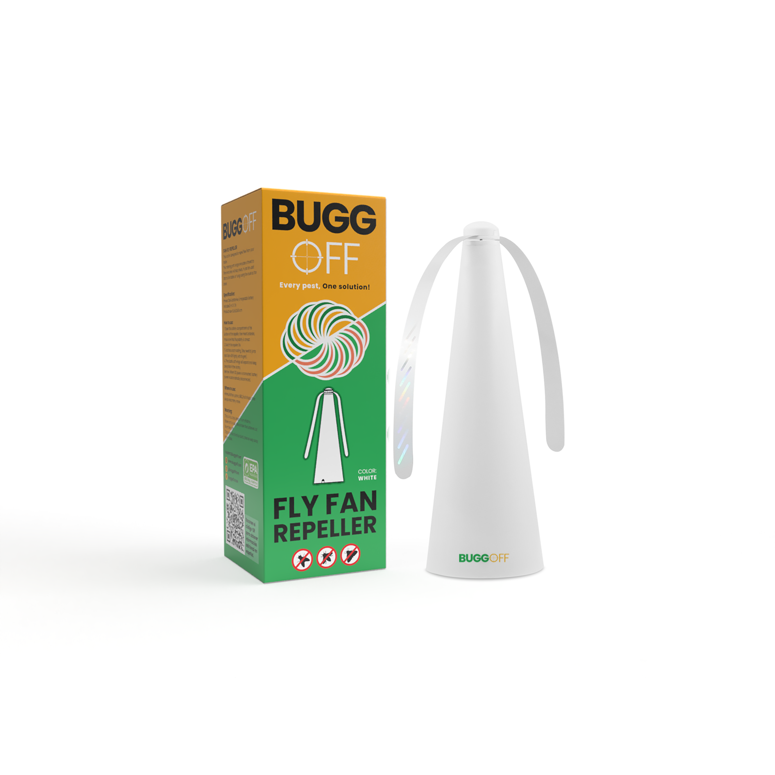 Flying Insect Repellent Fan with Twin Blades & Rechargeable battery